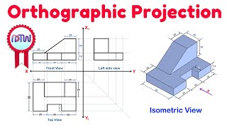 Orthographic Projection from isometric view in Engineering drawing [upl. by Portuna]