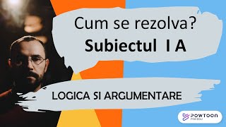 Logica si argumentare  Cum se rezolva sb I A din variantele pentru BAC 10 variante [upl. by Joannes325]