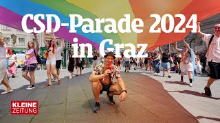 Schweißtreibend bunt und nackert  Sonderreporter bei der CSDParade in Graz [upl. by Selij]