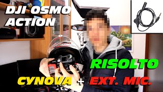 DJI OSMO ACTION Risolto CYNOVA e Audio Distorto MICROFONO [upl. by Drarej]