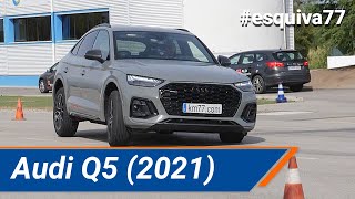 Audi Q5 Sportback 2022  Maniobra de esquiva moose test y eslalon  km77com [upl. by Jonis]