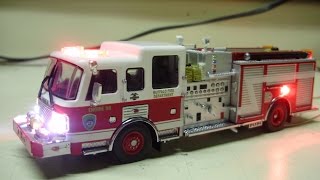 Johns custom Code 3 64th scale diecast Buffalo FD pumper fire truck w working lights [upl. by Mcdougall373]