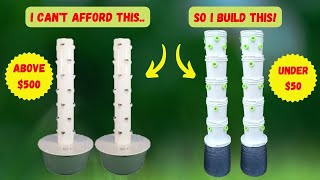 Build Your Own Affordable Hydroponic Grow Tower Under 50  Aeroponics  Vertical Garden [upl. by Neraj848]