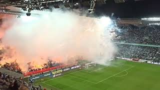 Legia fans pyro show at Ekstraklasa match vs Cracovia [upl. by Paulo]