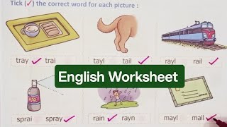 English WorksheetEnglish Worksheet for UKG LKG and nursery classDollySollyTV tick the correct [upl. by Sonja419]