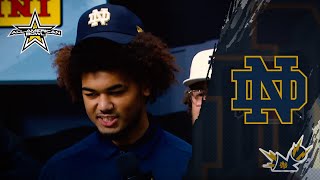 2024 AllAmerican Bowl Chris Burgess Jr commits to Notre Dame  NBC Sports [upl. by Levinson]