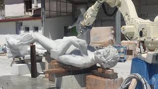 Robot Carving Carrara Marble [upl. by Krispin612]