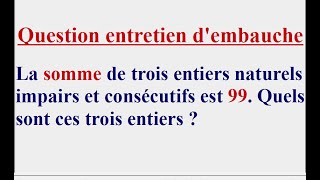 54  des candidats ont donné une mauvaise réponse  Question entretien dembauche [upl. by Siul]