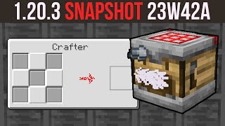 Minecraft 1203 Snapshot 23W42A  Experimental Crafter Added  Better Rockets [upl. by Ninaj876]