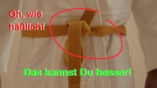 JudoGürtel binden 🥋  2 Methoden amp 3 Varianten DIY [upl. by Everrs242]