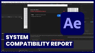 Cara Mengatasi System Compatibility Report di Adobe After Effects [upl. by Bonita]