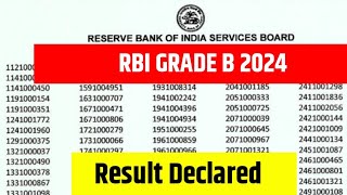 RBI Grade B Result 2024RBI Grade B Cutoff 2024RBI Grade B Result DateRBI Grade B Result Update [upl. by Judd]