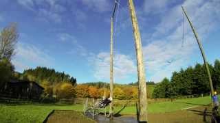 Calvert Trust Kielder  King Swing  Richard Hunter pulled it off [upl. by Esac]