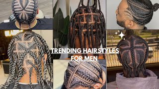 Men Braids Hairstyles 2024 trending styles mensbraids braids mensfashion menshair [upl. by Quincey]