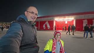 Crvena zvezda  Barcelona  06112024  put stadion Red star shop [upl. by Ardnuaed]