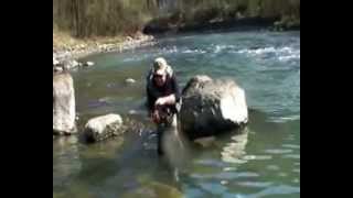 Fly Fishing In River BrentaPesca a mosca in Brenta [upl. by Emaj]