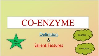 CoEnzymes Definition and Salient Features enzymes 4 [upl. by Neslund139]