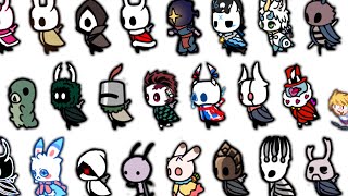 ALL Hollow Knight Custom Skins Showcase 110 Skins [upl. by Karlen59]