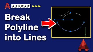 How to break polyline into lines and segments in AutoCAD [upl. by Guria]