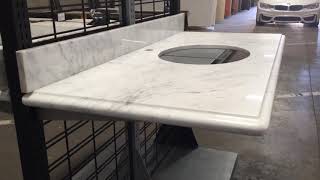 White Carrara Marble Vanity Top Video  CSMG [upl. by Bryan]