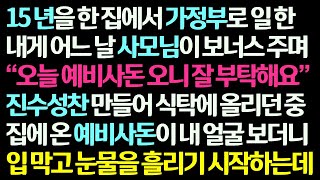 감동사연 15년 가정부로 일 한 내게 사모님이 예비사돈 오니 진수성찬 부탁해 차리던 중 들어온 예비사돈이 내 얼굴을 보고 오열하기 시작하는데 신청사연라디오드라마사연라디오 [upl. by Carlota945]