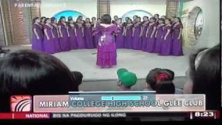 Miriam College High School Glee Club in Umagang Kay Gandawmv [upl. by Sallad]