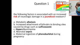 MCQ1 Arab board neonatal jaundice risk factors kernicterus BIND bilirubin induced N encephalopathy [upl. by Blayze]