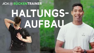 Rückenübungen für den Haltungsaufbau und Mobilisationscheck  AOKRückentrainer  Episode 1 [upl. by Arymat48]