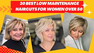 30 Best Low Maintenance Haircuts for Women Over 50 [upl. by Jarrett]