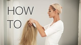 How to Put on a Wig  Its easy watch video [upl. by Yeslrahc]