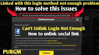 Cannot Unlink 🥵 How to unlink social linked from pubg account  Login with this linked not enough🚫 [upl. by Eilitan]