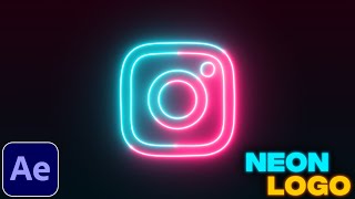 Neon Logo Animation Tutorial in After Effects  Free Plugin [upl. by Barcot970]