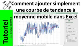 Tutoriel  insérer une courbe de tendance à moyenne mobile avec Excel [upl. by Talley]