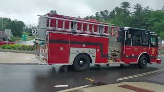 City of Laconia New Hampshire Fire Department 13 Engine 5 responding [upl. by Nalani14]