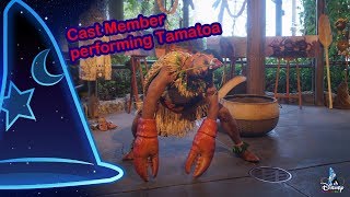 【Sneak Peek】Cast Member performing Tamatoa  “Moana A Homecoming Celebration”  HK Disneyland [upl. by Nwaf]