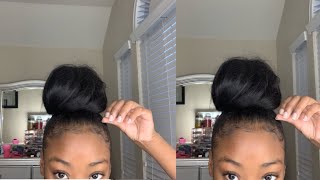 HOW TO Perfect bun with weave [upl. by Haerdna]