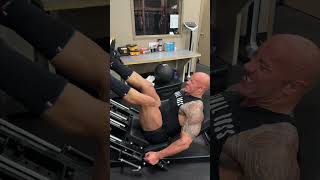 The Rocks Uncut Leg Day Workout   WrestleMania Training Camp [upl. by Ferullo]