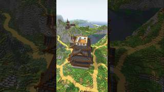 Minecraft Japanese Mountain Temple Village  Timelapse Building minecraft [upl. by Myca]