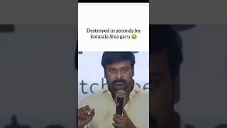 Chiranjeevi About Koratala Siva chiranjeevi koratalasiva ntr devara2 shortfeed [upl. by Atterol79]