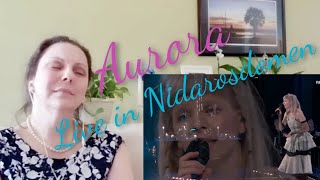 Aurora REACTION Live in Nidarosdomen [upl. by Nnylirak]