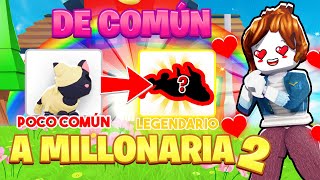 TRADEANDO de COMÚN a MILLONARIO 2 CONSIGO NUEVAS MASCOTAS en MI CUENTA NOOB de ROBLOX ADOPT ME 😱 [upl. by Oicnerual]