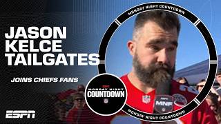 Jason Kelce tailgates with Chiefs fans 🤣  Monday Night Countdown [upl. by Aydiv773]