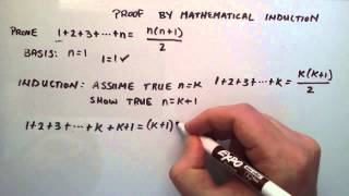 Proof by Mathematical Induction  How to do a Mathematical Induction Proof  Example 1 [upl. by Lilia487]