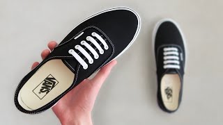 How to Lace Vans Authentic  Bar Lace 5 holes [upl. by Kenlay]