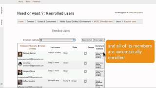 Cohorts in Moodle 20 [upl. by Waters]