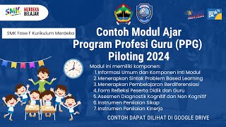 Contoh Modul Ajar Uji Kinerja PPG UKPPG Piloting 2024 Ukin PPG Bagi Guru Tertentu 2024  Model PBL [upl. by Helman]