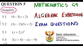 Mathematics Grade 9 Algebraic Expressions Revision Simplify mathszoneafricanmotives mathswithadmirelightone [upl. by Webber]