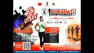 LIVE  Coal India Guwahati Half Marathon 2023 [upl. by Keelby]