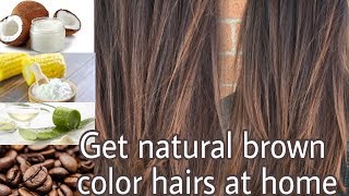 How to get natural brown color hairs with coffemake brown color dye with coffee at home100 effec [upl. by Anderson]