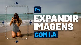 Inteligência artificial no Photoshop para expandir imagens tutorial completo [upl. by Enohs]